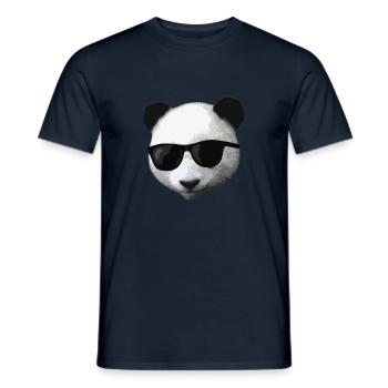 Panda panda bear animal cool sunglasses - Men's T-Shirt - navy - Front - AI Model Male 178 light (178cm)