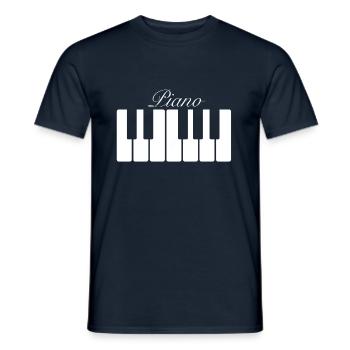 Piano piano musique classique - T-shirt homme - marine - Devant - AI Model Male 178 light (178cm)