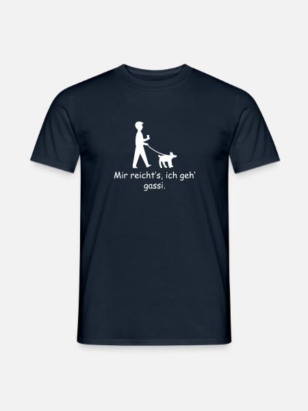 Mir reichts ich geh gassi Hund Hunde - Männer T-Shirt - Navy