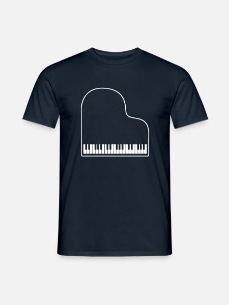 Piano Klavier Flügel Instrument Musik - Männer T-Shirt - Navy