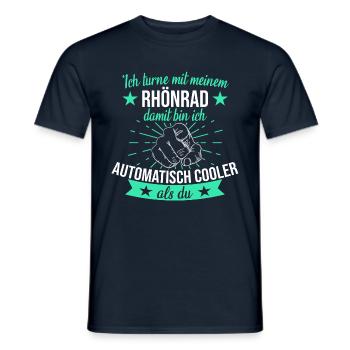 Rhönrad Turnen Rhönradturnen Sport Spruch - Männer T-Shirt - Navy - Vorne - AI Model Male 178 light (178cm)