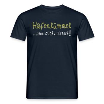 Hafen Lümmel Moin Küstenkind - Männer T-Shirt - Navy - Vorne - AI Model Male 178 light (178cm)