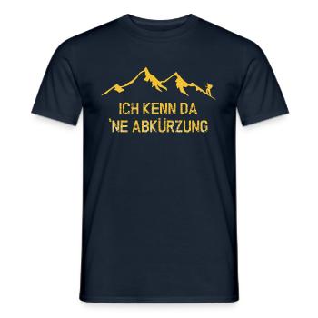 Abkürzung - Wandern - Outdoor - vintage - Männer T-Shirt - Navy - Vorne - AI Model Male 178 light (178cm)
