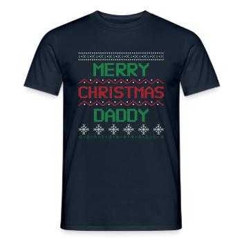MERRY CHRISTMAS DADDY - Männer T-Shirt - Navy - Vorne - AI Model Male 178 light (178cm)