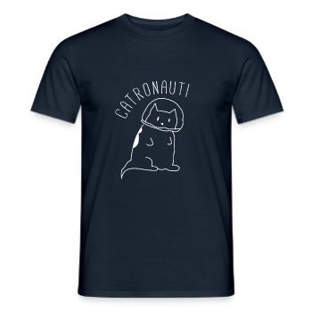 Catronaut! - Männer T-Shirt - Navy - Vorne - AI Model Male 178 light (178cm)