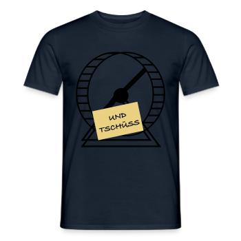 Und Tschüss - Männer T-Shirt - Navy - Vorne - AI Model Male 178 light (178cm)