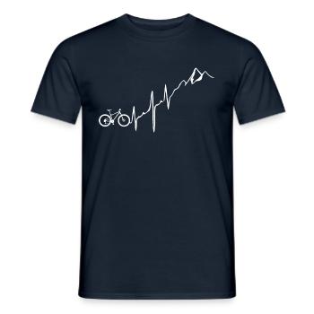 Heartbeat - Heartbeat - Bike - MTB - Men's T-Shirt - navy - Front - AI Model Male 178 light (178cm)