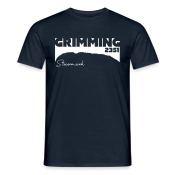 Grimming 2351 m Berg Steiermark Austria Österreich - Männer T-Shirt - Navy - Vorne - AI Model Male 178 light (178cm)
