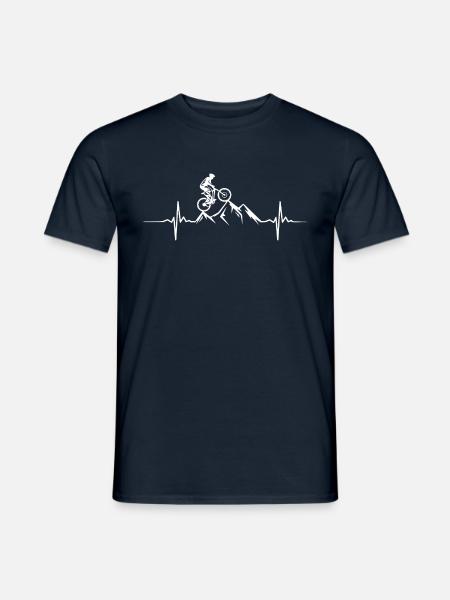 MTB Heartbeat - Mountain bikers - Men's T-Shirt - navy