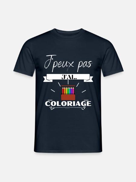 J peux pas jai coloriage - T-shirt homme - marine
