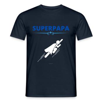 superpapa 2 - Men's T-Shirt - navy - Front - AI Model Male 178 light (178cm)