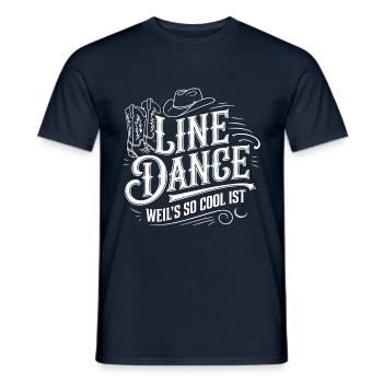 Line Dance Gruppe Training mein Tanzsport. - Männer T-Shirt - Navy - Vorne - AI Model Male 178 light (178cm)