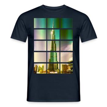 Dubai Burj Khalifa United Arab Emirates - Men's T-Shirt - navy - Front - AI Model Male 178 light (178cm)