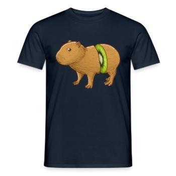 Capybara Kiwi - T-shirt homme - marine - Devant - AI Model Male 178 light (178cm)