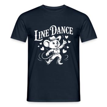 Danse en ligne Souris Drôle Souris Danse en ligne - T-shirt homme - marine - Devant - AI Model Male 178 light (178cm)