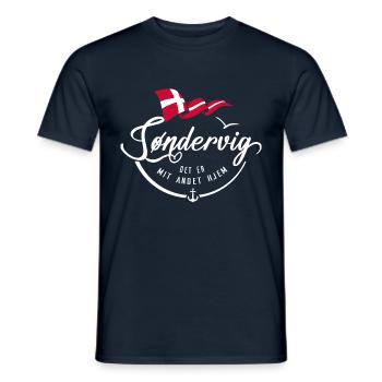 SØNDERVIG - Ma résidence secondaire - w - T-shirt homme - marine - Devant - AI Model Male 178 light (178cm)