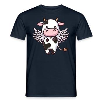 Ailes d’ange de vache - T-shirt homme - marine - Devant - AI Model Male 178 light (178cm)