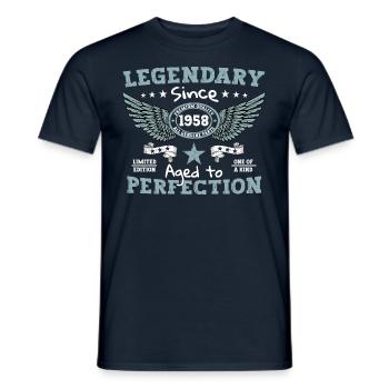 Légendaire depuis 1958 64ème anniversaire cadeau - T-shirt homme - marine - Devant - AI Model Male 178 light (178cm)