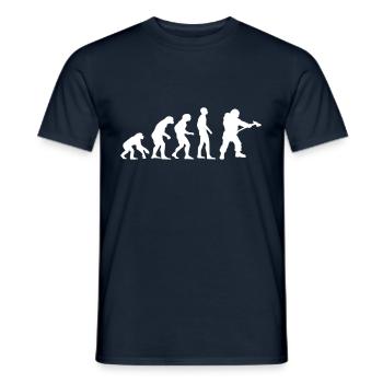 evolution Feuerwehrmann - Männer T-Shirt - Navy - Vorne - AI Model Male 178 light (178cm)