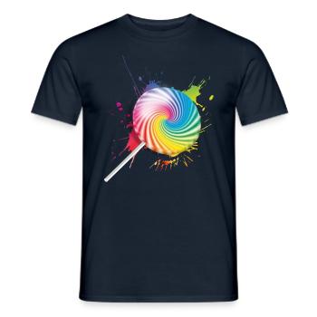 Lollipop - Men's T-Shirt - navy - Front - AI Model Male 178 light (178cm)