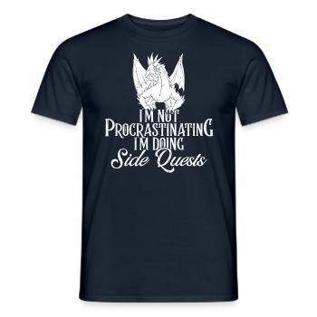 RPG Gamer Side Quest Drache Schwert Roleplay - Männer T-Shirt - Navy - Vorne - AI Model Male 178 light (178cm)