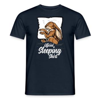 Official Sleeping Shirt Rabbit Rabbit Pajamas - Men's T-Shirt - navy - Front - AI Model Male 178 light (178cm)