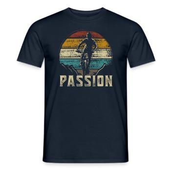 Fahrrad MTB Mountain Bike Mountainbiker - Männer T-Shirt - Navy - Vorne - AI Model Male 178 light (178cm)