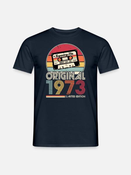 1973 Jahrgang Geburtstag Retro Vintage Geschenk - Männer T-Shirt - Navy