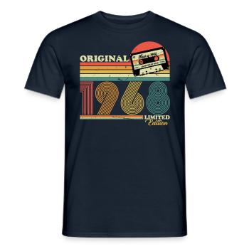 1968 Jahrgang Geburtstag Retro Vintage Geschenk - Männer T-Shirt - Navy - Vorne - AI Model Male 178 light (178cm)