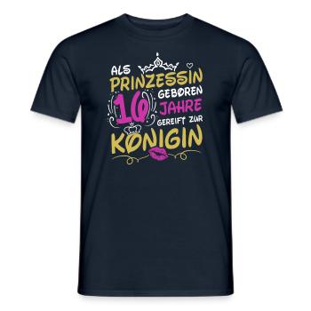 Als Prinzessin Geboren 16 Geburtstag Frau Mama - Männer T-Shirt - Navy - Vorne - AI Model Male 178 light (178cm)