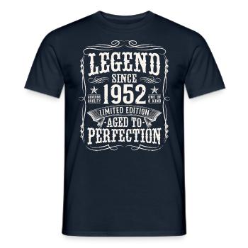 Legend 1952 Cadeau d’anniversaire vintage - T-shirt homme - marine - Devant - AI Model Male 178 light (178cm)
