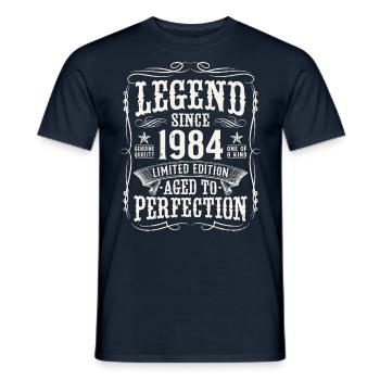 Legende 1984 Jahrgang Geburtstag Geschenk - Männer T-Shirt - Navy - Vorne - AI Model Male 178 light (178cm)