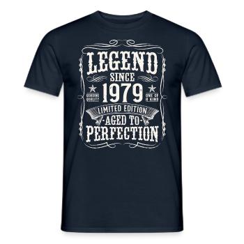 Legend 1979 Vintage Cadeau d’anniversaire - T-shirt homme - marine - Devant - AI Model Male 178 light (178cm)