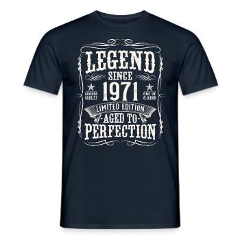Legend 1971 Vintage Cadeau d’anniversaire - T-shirt homme - marine - Devant - AI Model Male 178 light (178cm)