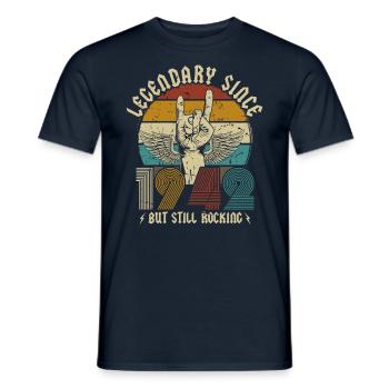 1942 Vintage 80 Anniversaire Rétro - T-shirt homme - marine - Devant - AI Model Male 178 light (178cm)