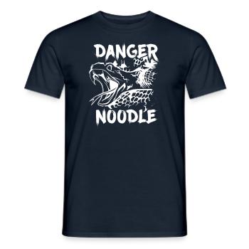 Snake Danger Noodle disant drôle - T-shirt homme - marine - Devant - AI Model Male 178 light (178cm)
