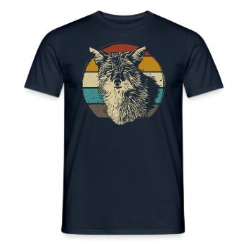 Coyote Coyote Animal Animal Sauvage - T-shirt homme - marine - Devant - AI Model Male 178 light (178cm)