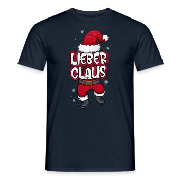 Lieber Claus Weihnachtsmann Kostüm Familien Outfit - Männer T-Shirt - Navy - Vorne - AI Model Male 178 light (178cm)