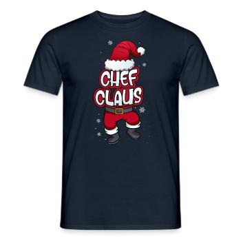 Chef Claus Weihnachtsmann Kostüm Familien Outfit - Männer T-Shirt - Navy - Vorne - AI Model Male 178 light (178cm)