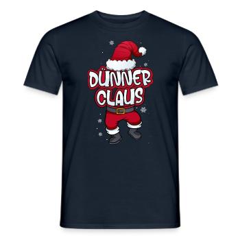 Dünner Claus Weihnachtsmann Kostüm Familien Outfit - Männer T-Shirt - Navy - Vorne - AI Model Male 178 light (178cm)