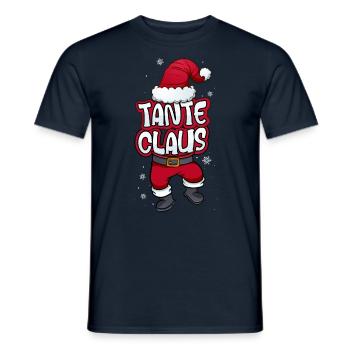 Tante Claus Weihnachtsmann Kostüm Familien Outfit - Männer T-Shirt - Navy - Vorne - AI Model Male 178 light (178cm)