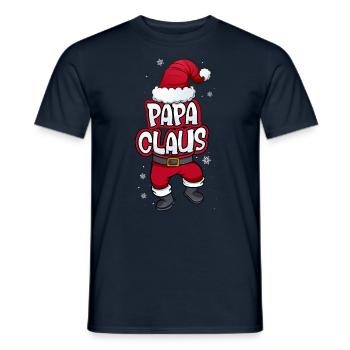 Papa Claus Weihnachtsmann Kostüm Familien Outfit - Männer T-Shirt - Navy - Vorne - AI Model Male 178 light (178cm)