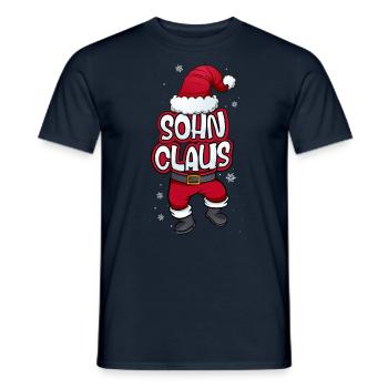 Sohn Claus Weihnachtsmann Kostüm Familien Outfit - Männer T-Shirt - Navy - Vorne - AI Model Male 178 light (178cm)