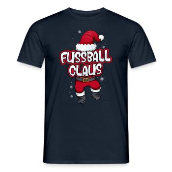 Fußball Claus Weihnachtsmann Kostüm Familien - Männer T-Shirt - Navy - Vorne - AI Model Male 178 light (178cm)