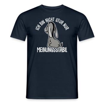 Ich bin nicht stur - nur meinungsstabil Esel - Männer T-Shirt - Navy - Vorne - AI Model Male 178 light (178cm)