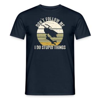 Snowmobile Snowmobiling sled motor sled - Men's T-Shirt - navy - Front - AI Model Male 178 light (178cm)