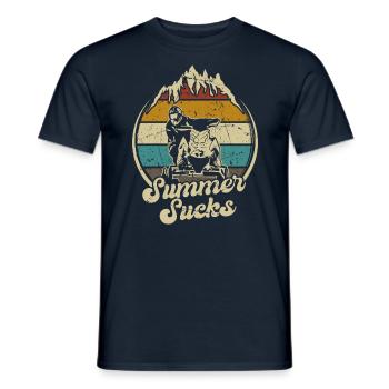 Snowmobile Snowmobiling sled motor sled - Männer T-Shirt - Navy - Vorne - AI Model Male 178 light (178cm)