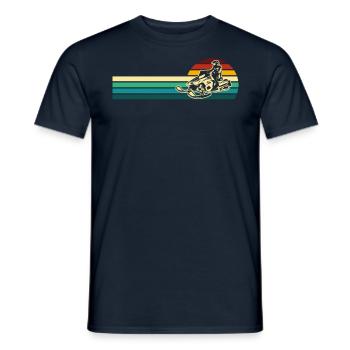 Snowmobile Snowmobiling sled motor sled - Men's T-Shirt - navy - Front - AI Model Male 178 light (178cm)
