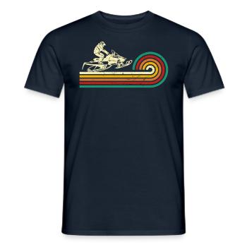 Snowmobile Snowmobiling sled motor sled - Männer T-Shirt - Navy - Vorne - AI Model Male 178 light (178cm)