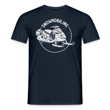 Snowmobile Snowmobiling sled motor sled - Men's T-Shirt - navy - Front - AI Model Male 178 light (178cm)